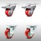 Service Caster 3.5 Inch SS Red Polyurethane Top Plate Caster Total Lock Brakes SCC, 2PK SCC-SSTTL20S3514-PPUB-RED-2-S-2 - alternate 1